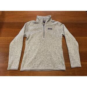Small Patagonia Sleeve Quarter Zip Pullover Gray Sweater